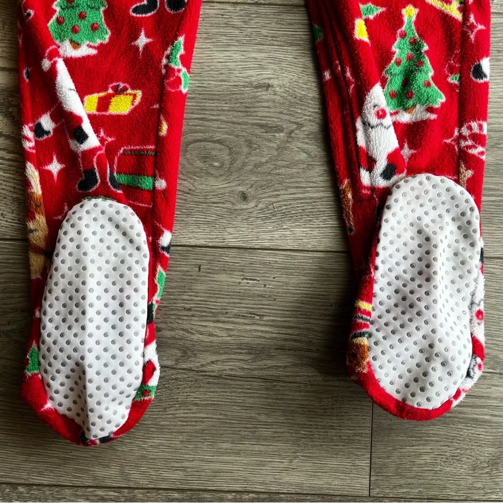 The Children’s Place Christmas One Way Footed Zippy Pajama Red 5T